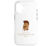 Histoire Grecque Antique Bataille des Thermopyles - Casque Spartiate Coque pour iPhone 16