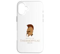 Histoire Grecque Antique Bataille des Thermopyles - Casque Spartiate Coque pour iPhone 16 Plus