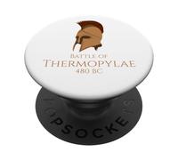 Histoire Grecque Antique Bataille des Thermopyles - Casque Spartiate PopSockets PopGrip Adhésif