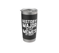 Histoire Major By Day Memes By Night History Student Meme Gobelet isotherme en acier inoxydable double paroi