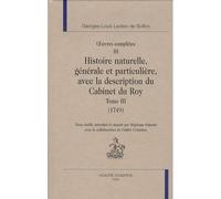 Histoire naturelle. Tome III (1749) Oeuvres complètes T3 - Buffon - Honore Champion - relié - Essai