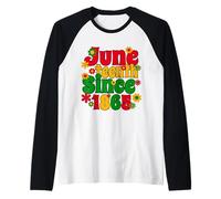 Histoire noire colorée du 19 juin, afro-américain Manche Raglan