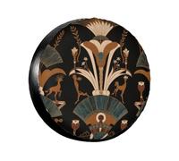 Histoire Tribale Pharaonique Égyptienne Vintage Housse De Roue De Secours Imperméable Housses De Protection pour Roue Universelle Housse De Pneu De Secours pour SUV Remorque RV 14inch