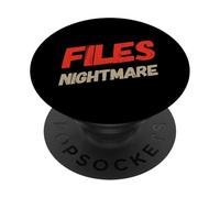 Histoires de cauchemars drôles de Personnes Texte drôle de fichiers Cauchemar PopSockets PopGrip Adhésif