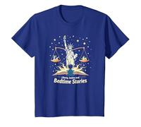 Histoires de liberté, de Justice et de Coucher T-Shirt, Enfant, Bleu Royal, 12 Ans