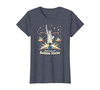 Histoires de liberté, de Justice et de Coucher T-Shirt, Femme, Bleu Chiné, XL