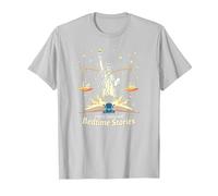 Histoires de liberté, de Justice et de Coucher T-Shirt, Homme, Argent, XL