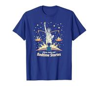 Histoires de liberté, de Justice et de Coucher T-Shirt, Homme, Bleu Royal, M