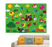 Histoires de tableau en feutre, storyboard en flanelle pour l'école maternelle, kit de storyboard multifonction avec animaux de la ferme en feutre flou, activité murale pour les tout-petits d'âge