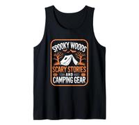 Histoires effrayantes de Spooky Woods, Camping en Camping-Car et Randonneur pour Halloween Débardeur