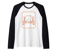 Histoires effrayantes de Spooky Woods, Camping en Camping-Car et Randonneur pour Halloween Manche Raglan