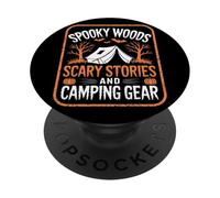 Histoires effrayantes de Spooky Woods, Camping en Camping-Car et Randonneur pour Halloween PopSockets PopGrip Adhésif