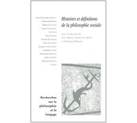 Histoires et définitions de la philosophie sociale - Eric Dufour - Vrin - broché - Scolaire / Universitaire