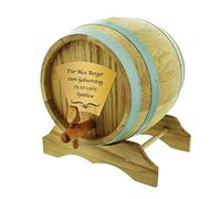 Historia Tonneau en chêne 10 L avec Personnalisation - fût de chêne à Offrir en Cadeau pour Un Anniversaire, pour Noël ou pour la fête des pères