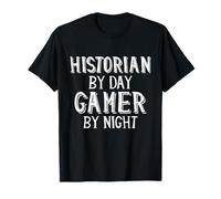 Historian by Day Gamer by Night World History Leçon Gaming T-Shirt