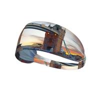 Historic Old Tower Bridge London Print Bandeau élastique Exercice Bandeau - Couvre-chef de sport tendance pour l'été, le cyclisme, le yoga et plus encore