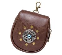 Historical Reenactment Pochettes de ceinture en cuir PU médiéval avec ornement en relief pour fêtes à thème, cosplay, festival, café, Beauté de masse