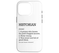 Historien Définition du travail personnalisé Historien drôle Coque pour iPhone 16 Pro