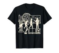 Historique Teacher Evolution World History Graphic T-Shirt