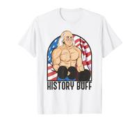 History Buff Benjamin Franklin Body Builder Meme 4 Juillet T-Shirt Graphique avec Valeur