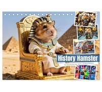 History Hamster - Die Geschichte der Welt in 12 Nagerbildern (Tischkalender 2026 DIN A5 quer), CALVENDO Monatskalender: Ein Hamster reist durch die Epochen