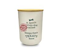 History & Heraldry Bocal à friandises pour chien personnalisable, moderne élégante avec une touche de fantaisie, 14 cm