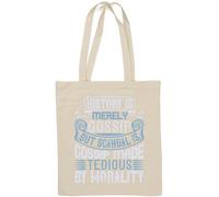 History is just gossip. But scandal is gossip made tedious by morality Sac fourre-tout en coton naturel Blanc