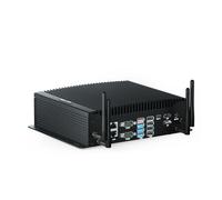 HISTTON Fanless Mini PC Core i7-10710U, 16GB RAM 512GB M.2 SSD, PC Industriel with 6 RS232 COM, HD+DP+Type-C Triple Display, 2 LAN, 8 USB, GPIO, SIM, WiFi, BT4.2, Mini PC Windows 11 Pro, Linux/Ubuntu