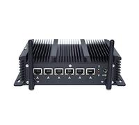 HISTTON Fanless Mini PC Firewall Core i7-10810U, 16GB DDR4 256GB SSD | 6 NIC Firewall 2.5GbE, Hardware Firewall for Networks/Gateway Router, Mini Desktop Computer, RS232 COM/USB3.0/HD