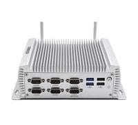 HISTTON Mini Ordinateur de Bureau, Industriel PC sans Ventilateur, Core i7-4500U 8Go RAM 128Go SSD, 2xLAN, 2xCOM RS485, 4xCOM RS232, HDMI & VGA, Mini Desktop PC, Mini PC Windows 10 Pro