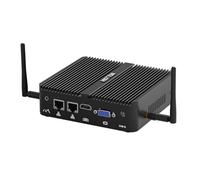 HISTTON Mini PC sans Ventilateur PC Industriel J5005,8 DDR4 Go de RAM 256 Go SSD,WiFi 5, BT 4.2, Mini Ordinateur 2 RS232 COM, 2 LAN Gbe, USB3.0,HD + VGA Double Sortie,Micro PC Win 11 Pro