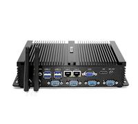 HISTTON Puissant Mini PC Industriel sans Ventilateur Core i5-3317U, 8GB RAM 256GB SSD, Mini Ordinateur 2xLAN, 4xUSB 3.0, 4xCOM RS232, HD, Boîtier Métallique, Mini PC Windows 10 Pro