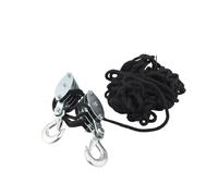 HISUEKIG Poulie Robuste avec Corde en Polypropylène de 20 M, Roulement Métallique, Rapport 8:1, Système de Poulie de Levage pour le Levage