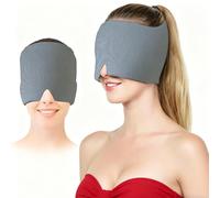 HISUNBEN Bonnet de soulagement de la migraine, réutilisable pour thérapie par le froid et les maux de tête, bandeau de tête en gel unilatéral pour la migraine chronique, les maux de tête de tension
