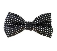 HISUNBEN Cravate papillon à pois pour enfants, cravate pré-nouée avec points et boucle & sangle réglables, pour garçons filles fête mariage & animal de compagnie, Noir 1, 1