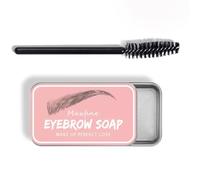 HISUNBEN Kit de savon à sourcils, savon coiffant pour sourcils, longue durée, imperméable, anti-bavure, pommade coiffante pour sourcils naturels, baume de maquillage 3D plumeux pour sourcils - 1