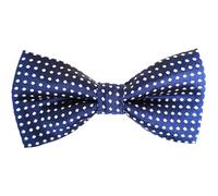 HISUNBEN Nœud papillon pré-noué à pois pour enfants, boucle et sangle réglables, pour garçons et filles, fête, mariage et animaux de compagnie, bleu foncé