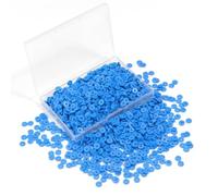 Hiswan Heishi Lot de 1 000 perles en argile polymère bleu saphir pour la fabrication de bijoux, bracelets, colliers de 6 mm