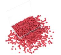 Hiswan Heishi Lot de 1 000 perles en argile polymère rouge pour la fabrication de bijoux, bracelets, colliers de 6 mm