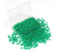 Hiswan Perles Heishi en argile polymère vert foncé, 6 mm, pour fabrication de bijoux, bracelets, colliers - 1 000 pièces