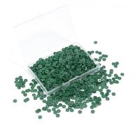 Hiswan Perles Heishi en argile polymère vert forêt, 6 mm, pour fabrication de bijoux, bracelets, colliers - 1 000 pièces