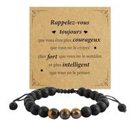 Hisxierng Cadeau Noel Homme Cadeau Paques Mari Homme Original Bracelets Pierre Naturelle Cadeaux Saint Valentin Cadeaux Secret Santa Pour Papa Papy Parrain Tonton Frere Mari Collegue
