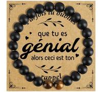 Hisxierng Cadeau Noel Homme Secret Santa Cadeau Paques Bracelets Pierre Naturelle St Valentin Cadeaux Valentin Petits Cadeaux Calendrier Avent Paques Pour Papa Papy Parrain Tonton Frère Mari