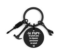 Hisxierng Cadeau Noel Papy Grand Pere Porte Clef Pour Papy Noel Cadeau Fête Des Grands Pères Personnaliser Idée Cadeaux pour Grand Pere Porte Clef Merci Cadeaux Anniversaire Remerciement
