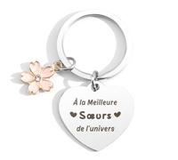 Hisxierng Cadeau Noel Pour Soeur Cadeau Soeur Porte Clef Soeurs Anniversaire Original Utile Cadeaux Noel St Valentin Soeur Cadeaux Nouvel An Secret Santa Belle Soeur Pour Soeurs