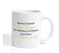 Hisxierng Mug Cadeau Collègue Femme 11 oz Blanc Uni Réutilisable Résistant à la Chaleur et Décoloration pour la Maison et le Bureau