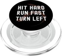 Hit Hard Run Fast Turn Left Amusant Joueur de Baseball et Softball PopSockets PopGrip pour MagSafe