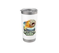 Hit It Outta Here - Fan de joueur de batteur de baseball amusant Gobelet isotherme en acier inoxydable double paroi