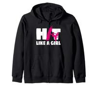 Hit Like A Girl Kickboxer pour Arts Martiaux Sweat à Capuche
