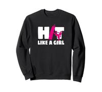 Hit Like A Girl Kickboxer pour Arts Martiaux Sweatshirt